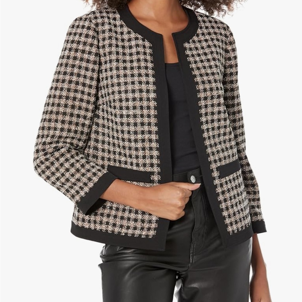 Kasper Women's Combo Framed Jacket W/Patch Pockets - like-new!